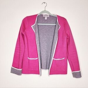 Oliver by Escio Fuchsia Pink & Gray Sweater Blazer S